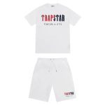 Trapstar Chenille Decoded White/red Short Set
